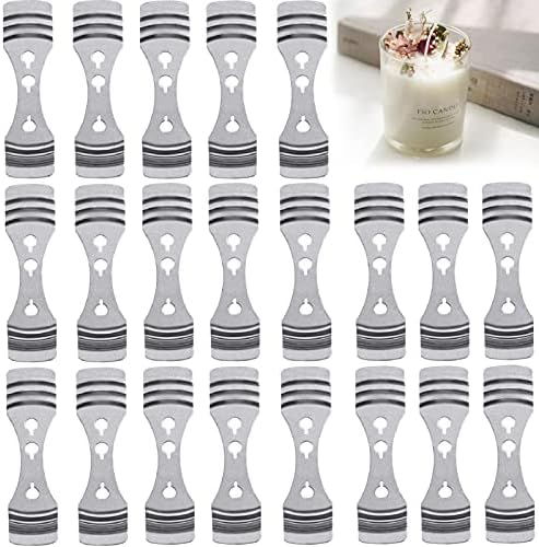 25pcs Metal Candle Wick Holder Silver Stainless Steel for Candle Making
