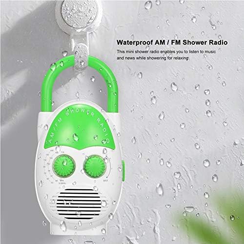 Waterproof Shower Radio with AMFM and Top Handle