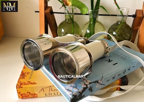 Nautical Chrome Binocular with Leather Case