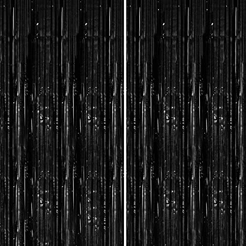 Dazzle Bright 2 Pack Black Backdrop Curtains