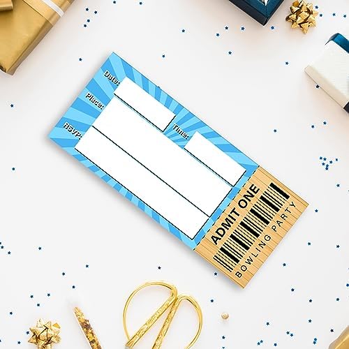 LyoGao 20 Piece Bowling Party Invitation Set with Envelopes