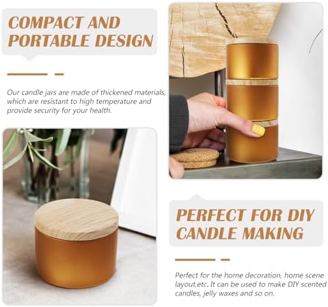EXCEART 3Pcs Iron Candle Tins with Lids Reusable Storage Jars
