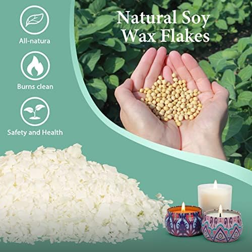DIY Candle Making Kit with Electric Hot Plate and 5lbs Soy Wax Flakes