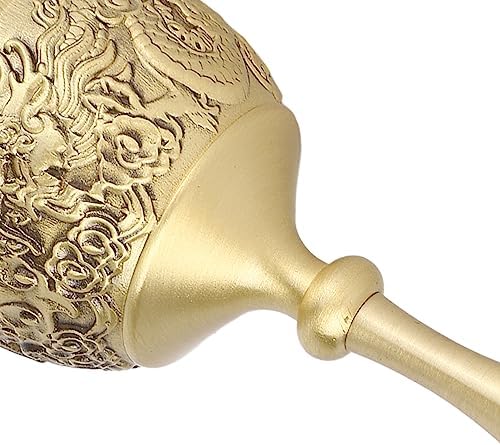 EBTOOLS Exquisite Engraved Brass Wedding Bell Call Bell Decorative Bell