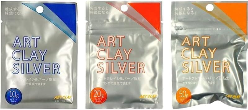 Okamoto Art Silver Clay Assortment Set for Jewelry Making