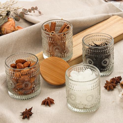 Christmas Candle Jars With Lids 12-Pack Reusable Containers