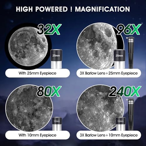 Kids Beginner Telescope with 70mm Aperture and 300mm Focal Length
