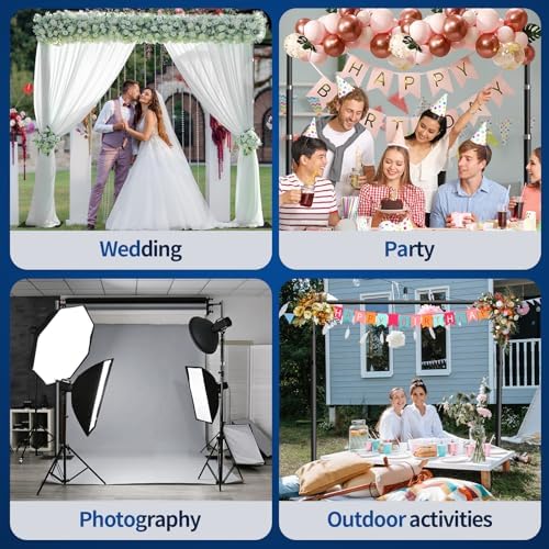 Sturdy Pipe and Drape Backdrop Stand Kit - 10x10ft Black