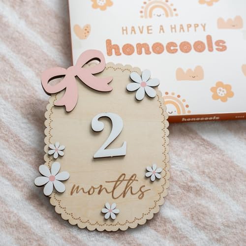 Baby Monthly Milestone Sign Double-Sided 1-12