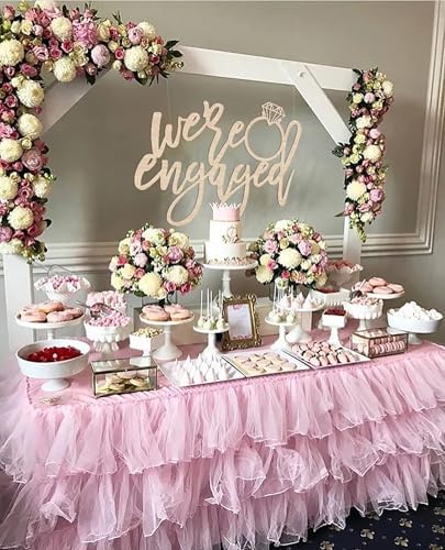 Were Engaged Wooden Sign for Engagement Party Decor
