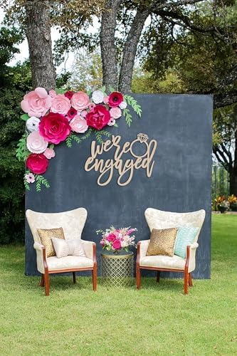 Were Engaged Wooden Sign for Engagement Party Decor