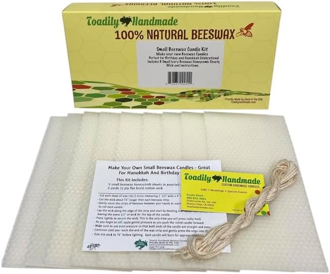 Toadily Handmade Beeswax Candle Kit Ivory