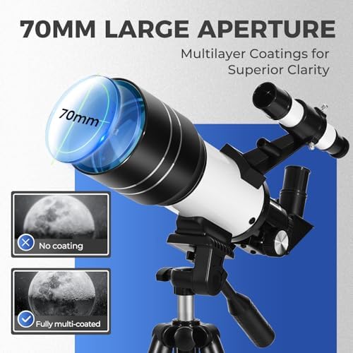 ESAKO Telescope for Kids Beginners 70mm Portable