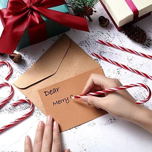 Outus 96 Piece Christmas Candy Cane Pens with Black Ink
