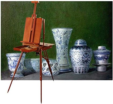 Red Universal Wheel Folding Sketch Box Easel
