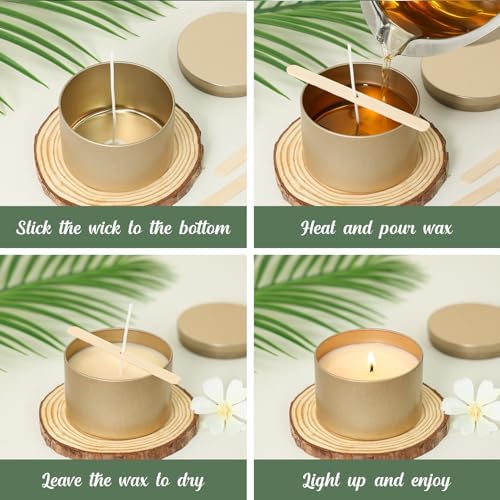 SUPMIND 48 Pack Candle Tins for Candle Making