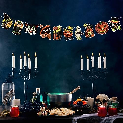 Vintage Halloween Banner with 10 Cute Designs