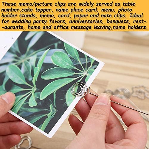 HW 50pcs 47L Metal Ring Clip for Memo and Table Card Holders