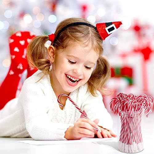 Outus 96 Piece Christmas Candy Cane Pens with Black Ink