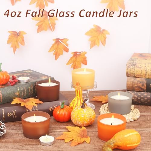 MILIVIXAY 20-Pack Fall Candle Jars with Lids and Kit