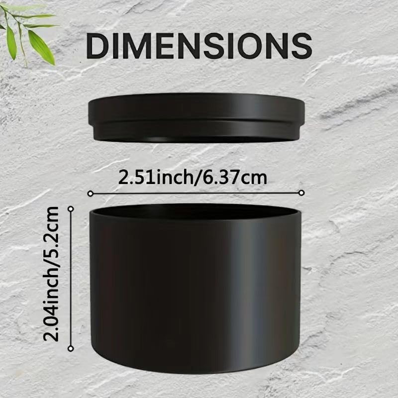 24 Pcs Black Candle Tins with Lids for DIY Candles