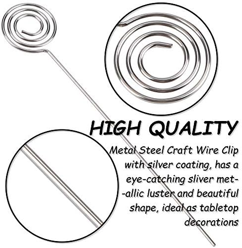 HW 50pcs 47L Metal Ring Clip for Memo and Table Card Holders