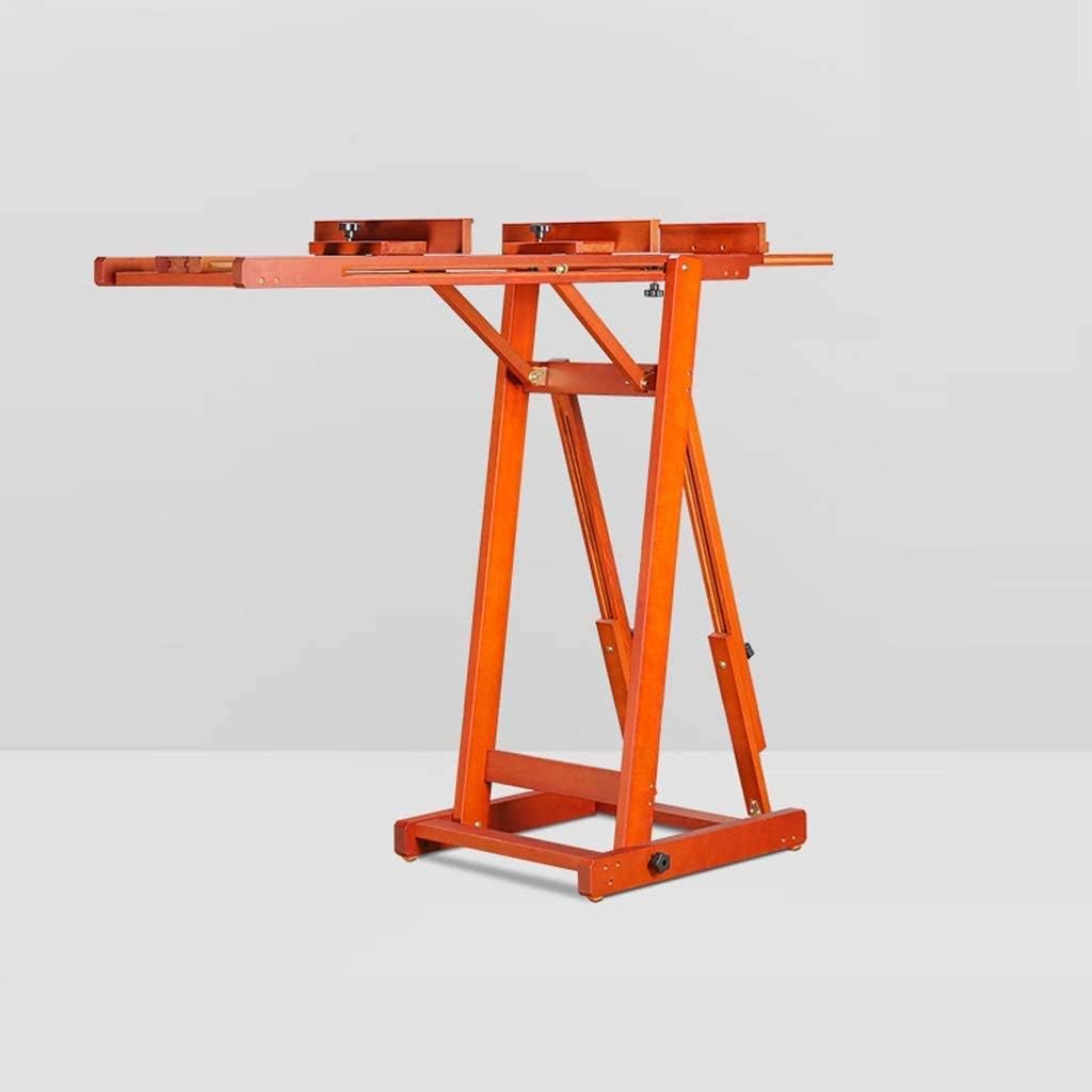 Red Large Studio Easel with Adjustable Height