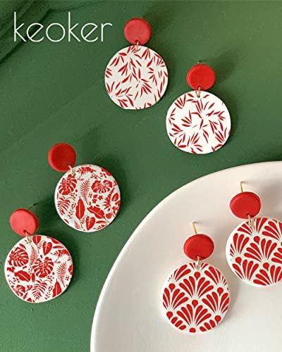 Keoker Reusable Polymer Clay Silkscreen Stencils 3PCS