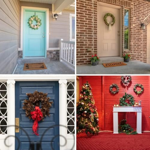 2-Pack 12 Inch Dark Green Wire Wreath Frame