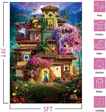 Magic House Backdrop 7x5FT for Birthday Parties