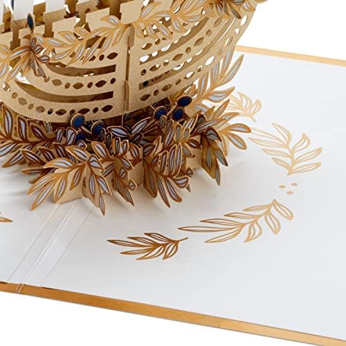 Hallmark Signature Paper Wonder Pop Up Hanukkah Card with Menorah