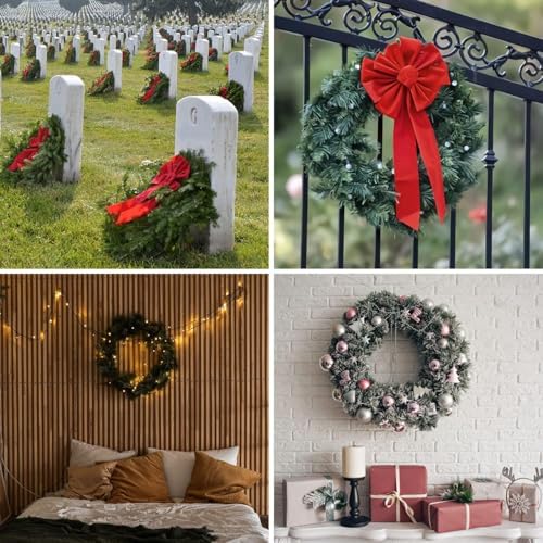 2-Pack 12 Inch Dark Green Wire Wreath Frame