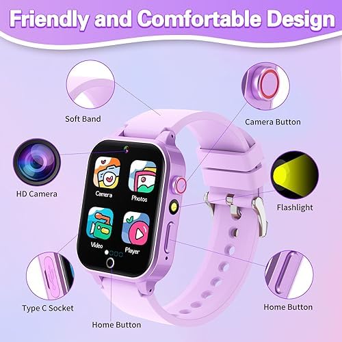 Vakzovy Kids Smart Watch with HD Camera and 26 Games