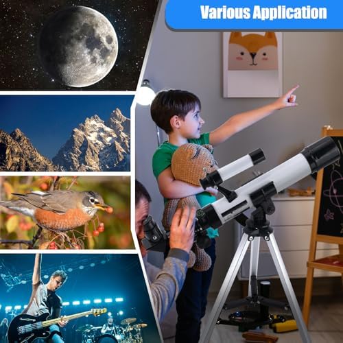 Kids Astronomy Telescope 40mm Refractor with Finder Scope and Tripod