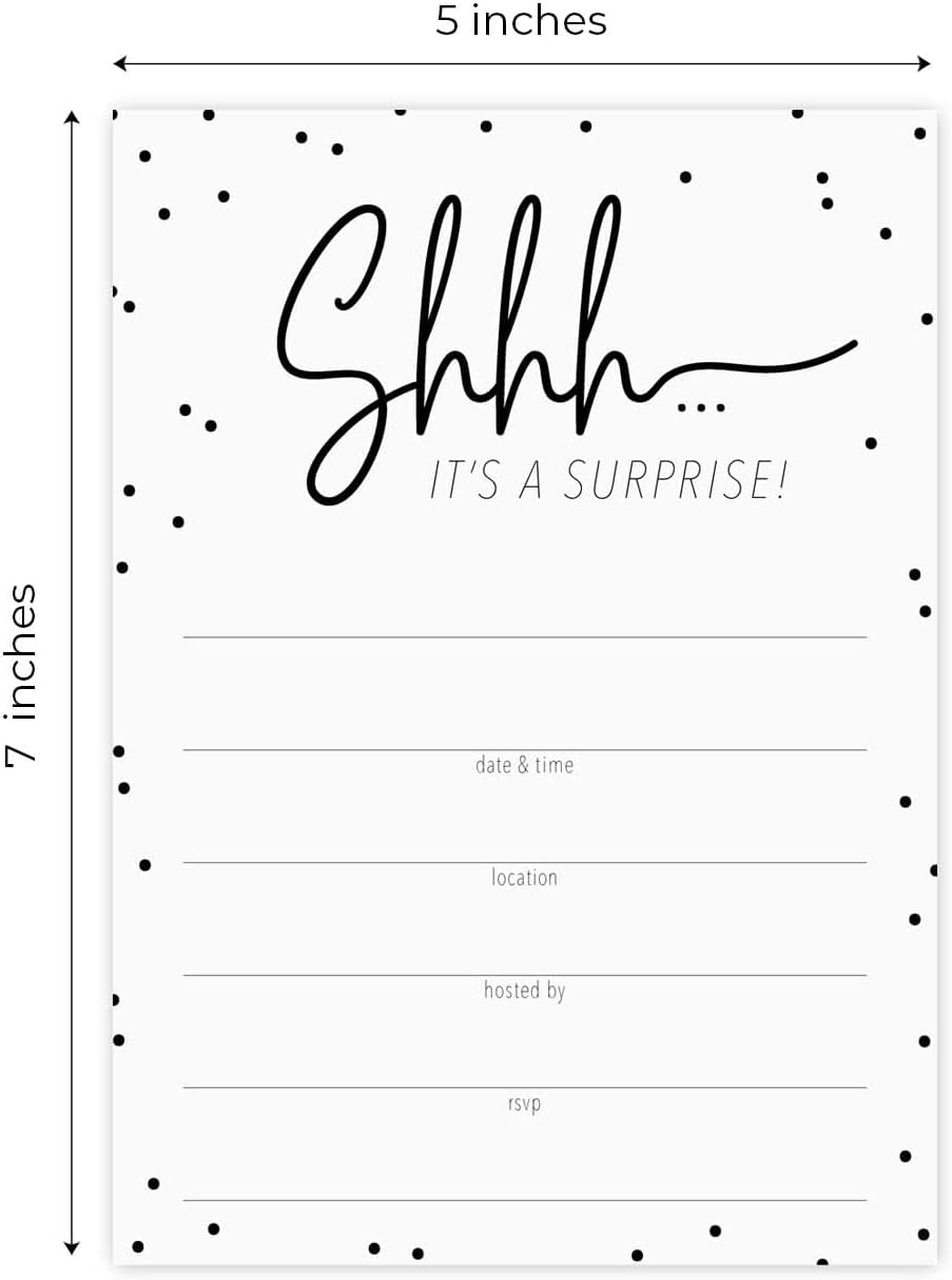 Canopy Street Surprise Party Fill In Invites 5x7