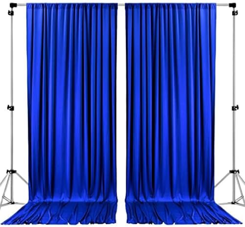 AK Trading Co 10x10 Foot Royal Blue Polyester Backdrop Drapes