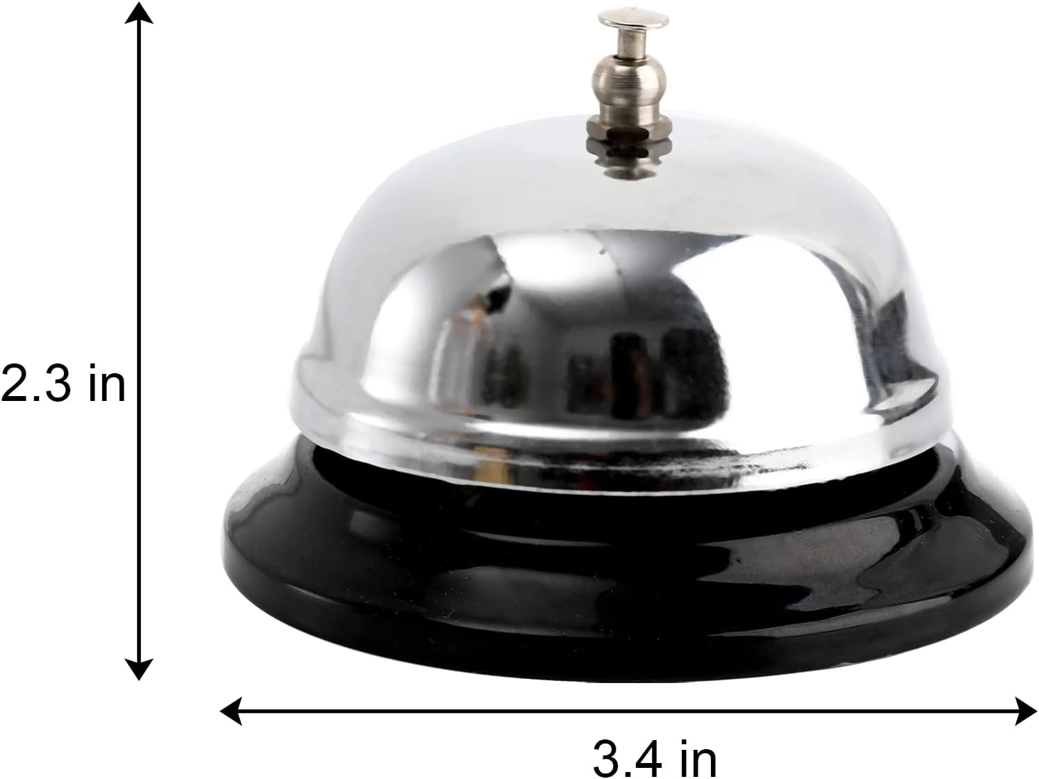 Fasmov 6 Pack 34 Inch Call Bells Chrome Finish Desk Bell