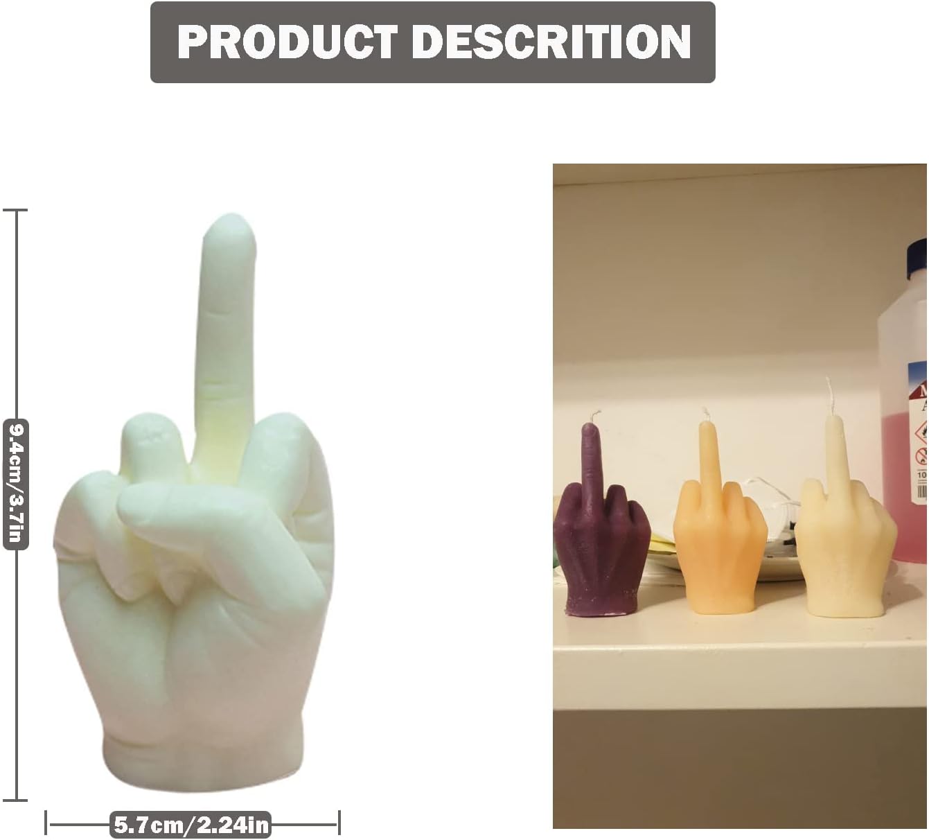 3D Hand Shaped Silicone Candle Mold for DIY Crafts