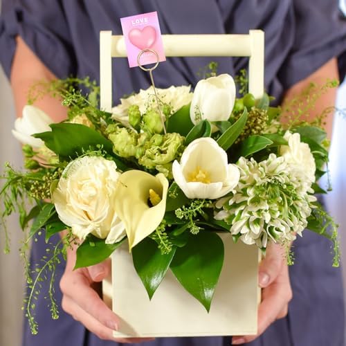 20 Pcs Round Metal Picture Holders for Tables and Centerpieces