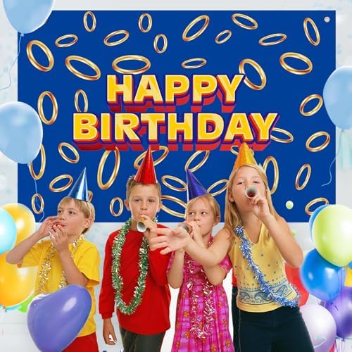 5x3ft Cartoon Game Hedgehog Birthday Party Backdrop Set