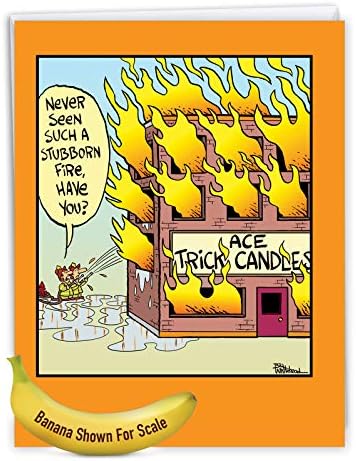 NobleWorks 1 Large Happy Birthday Card Funny Cartoon Greeting Card