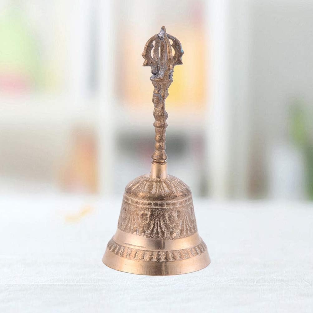 EXCEART Brass Hand Bell for Wedding and Event Use
