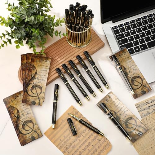 30 Piece Music-themed Pen and Bookmark Set