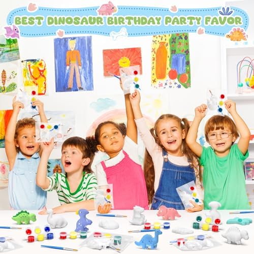Simgoing 20 Piece Dinosaur DIY Painting Kit