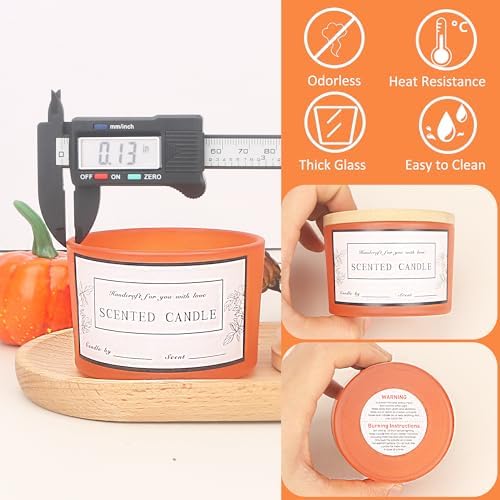 MILIVIXAY 20-Pack Fall Candle Jars with Lids and Kit