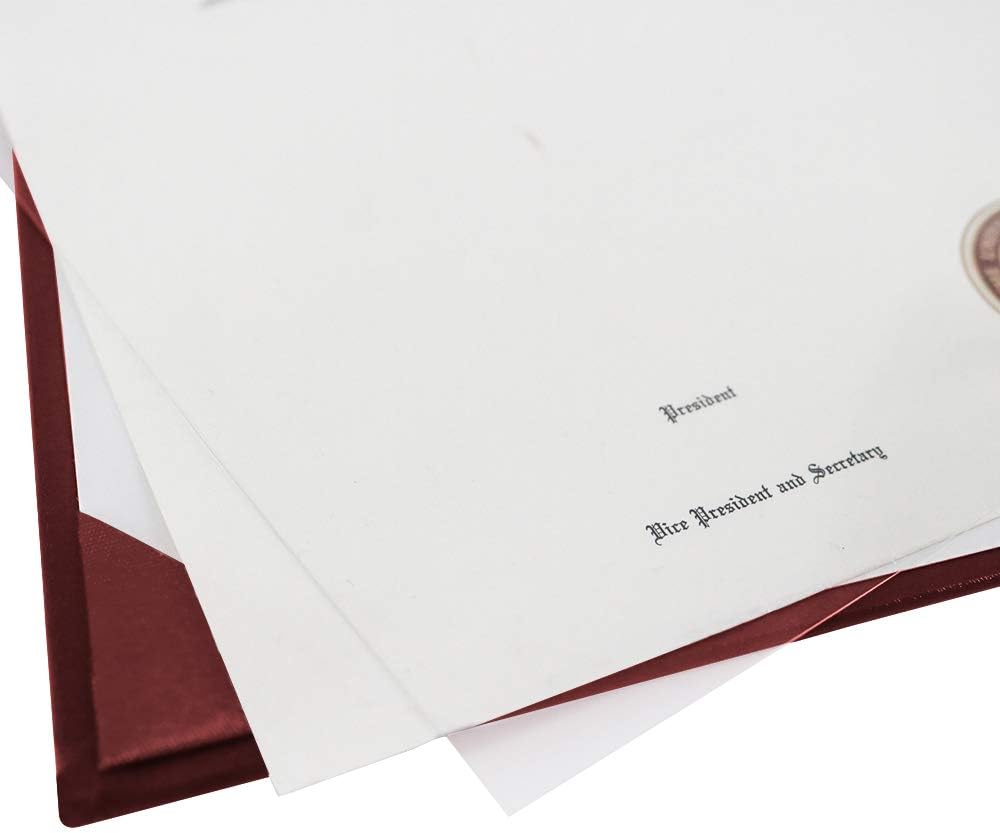 Graduation Mall 85x11 Inch Diploma Cover Certificate Holder Maroon 1 Pack