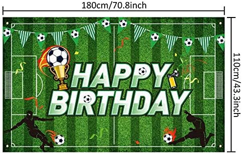 Tatuo Soccer Birthday Party Backdrop Football Field Photo Background