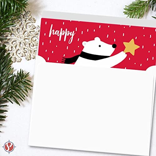 2026 Christmas Cards 50 Sets 25 Red 25 Green 5x7
