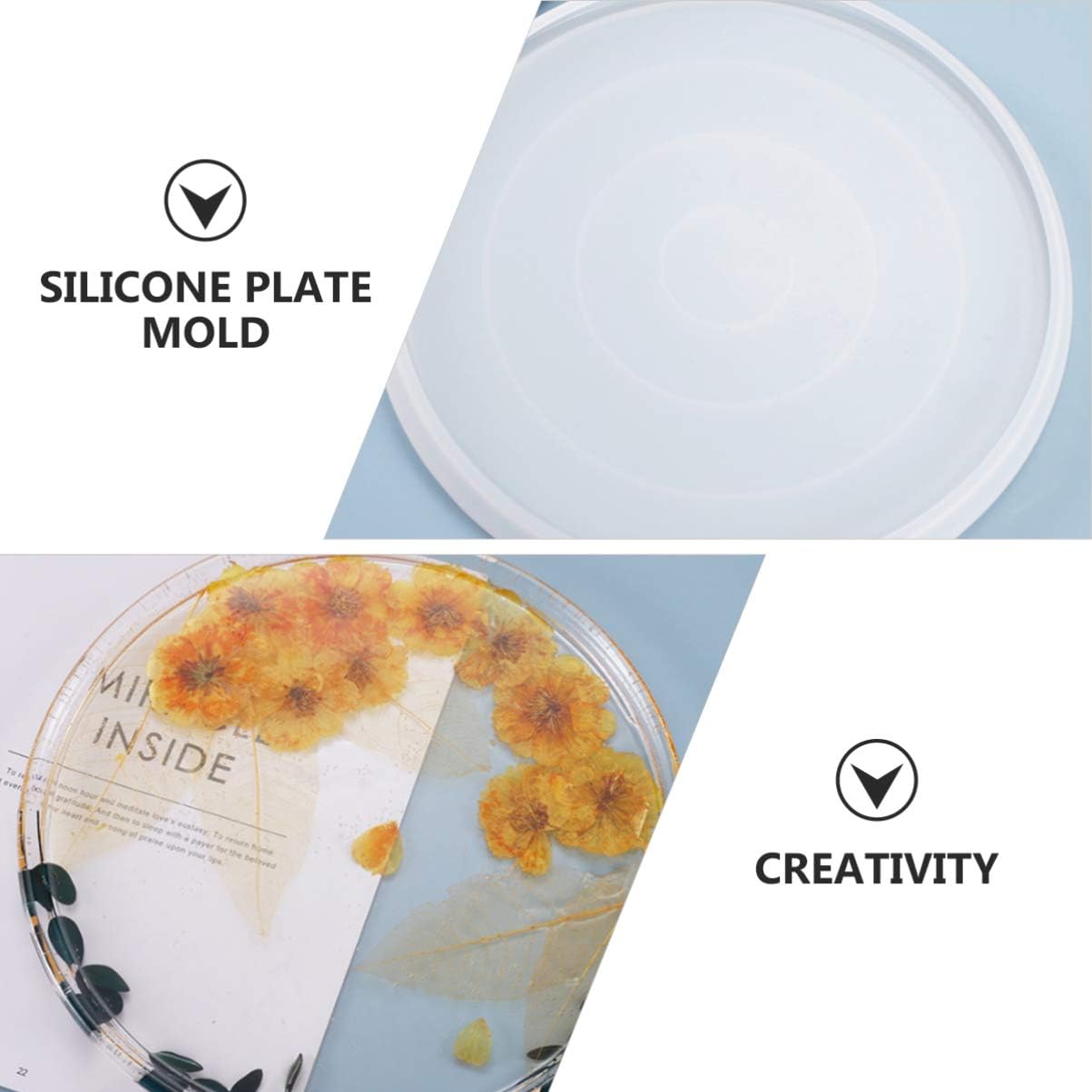 ARTIBETTER 10 Inch Round Resin Coaster Mold