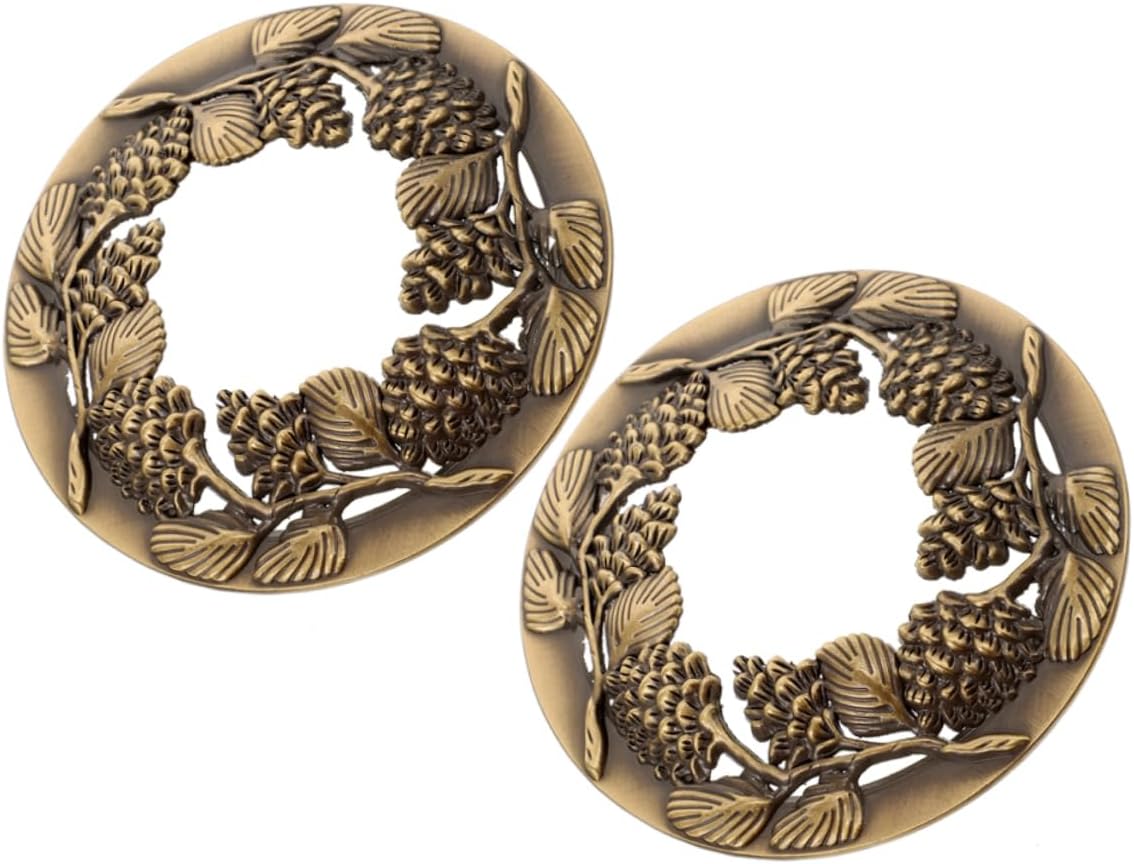 2Pcs Metal Candle Covers Hollow Antique Design for Jar Candles